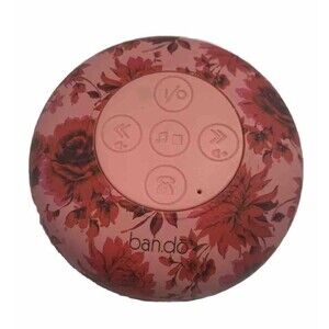 ban.do  Bando Pink Floral Bluetooth Shower Speaker with USB Charging Cord